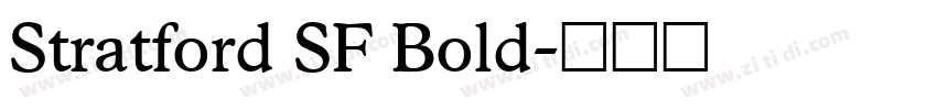 Stratford SF Bold字体转换